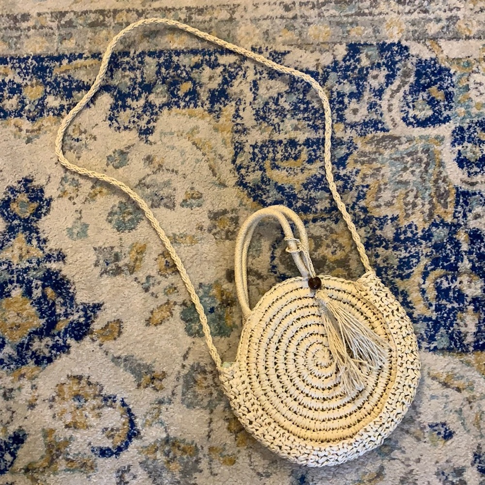 Solid and Striped Straw Purse